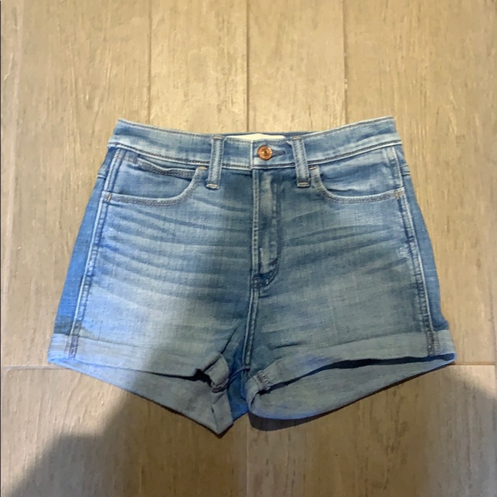 abercrombie and fitch high waisted  jean shorts